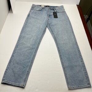 Neuw Stockholm Ray Regular Straight Blue Denim Jean 34 x 30 Pockets NEW